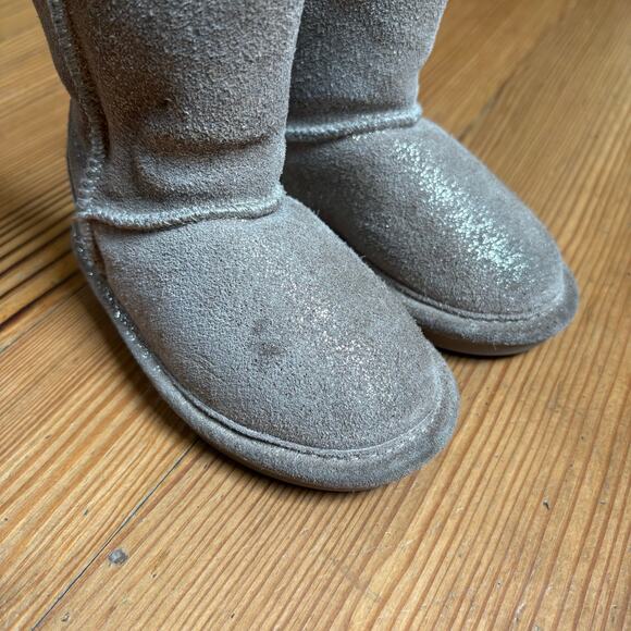 Bearpaw suede gold glitter slip on wool lined winter boot SIZE 5 - Picture 5 of 6